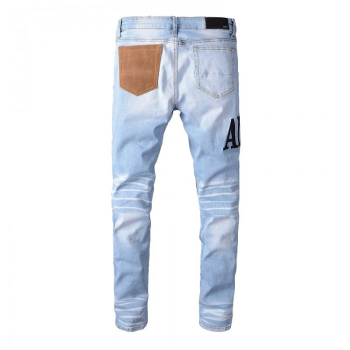 Amiri Grunge Patch Jean Medium Crafted Indigo