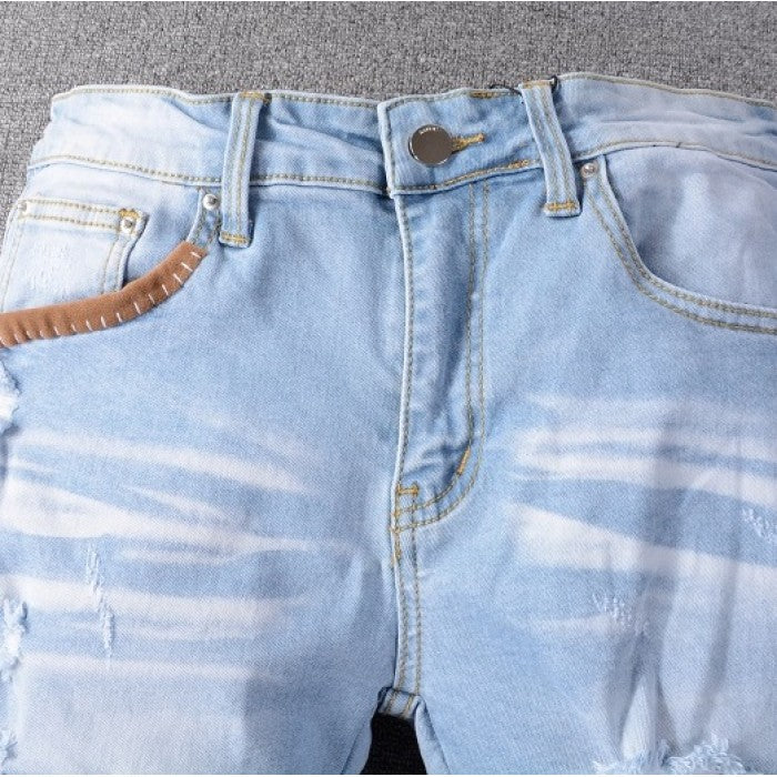 Amiri Grunge Patch Jean Medium Crafted Indigo