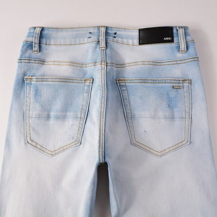 Amiri Watercolor Logo Jean 70s Indigo