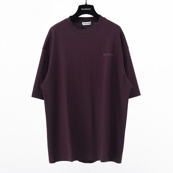Balenciaga Logo Medium Fit T-shirt in Purple