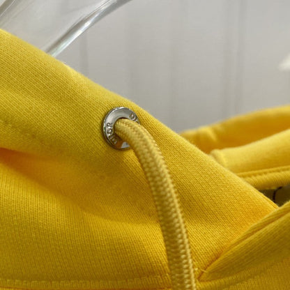 Dior Essentials CD Icon Hooded Sweatshirt Yellow Cotton Fleece
