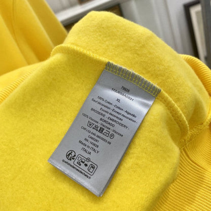 Dior Essentials CD Icon Hooded Sweatshirt Yellow Cotton Fleece