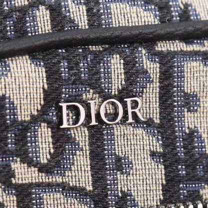 Dior Saddle Triple Pouch Beige and Black Dior Oblique Jacquard