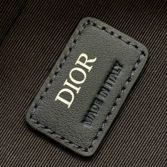 Dior Safari Bag with Strap Navy Blue CD Diamond Canvas