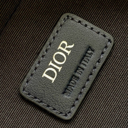 Dior Safari Bag with Strap Navy Blue CD Diamond Canvas