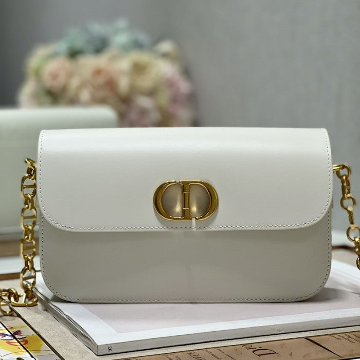 Dior 30 Montaigne Avenue Bag White Box Calfskin