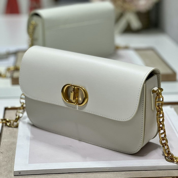 Dior 30 Montaigne Avenue Bag White Box Calfskin