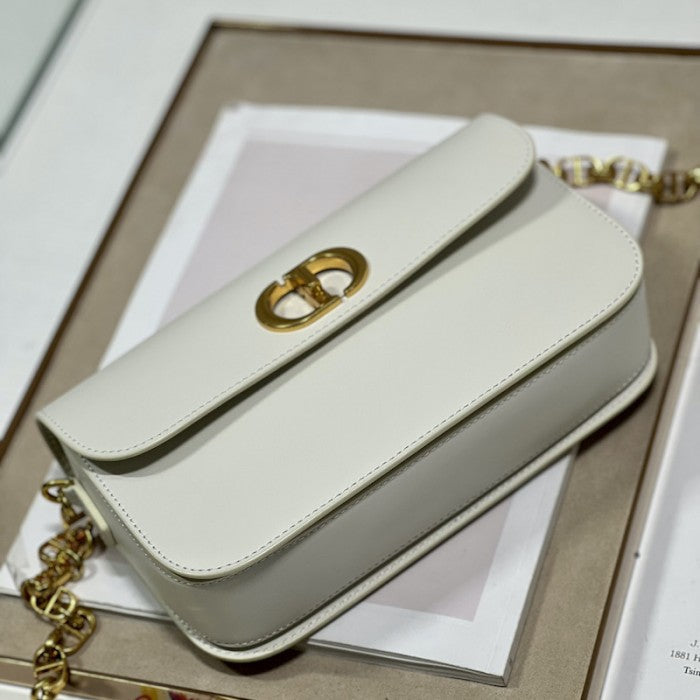 Dior 30 Montaigne Avenue Bag White Box Calfskin