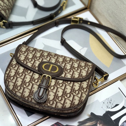 Dior Medium Dior Bobby Bag Burgundy Dior Oblique Jacquard