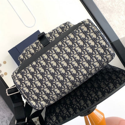 Dior Explorer Tote Bag Black and Beige Dior Oblique Canvas