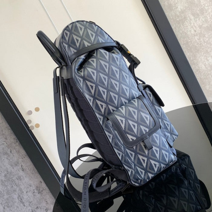 Dior Hit The Road Backpack Navy Blue CD Diamond Canvas