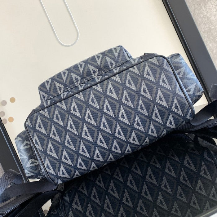 Dior Hit The Road Backpack Navy Blue CD Diamond Canvas