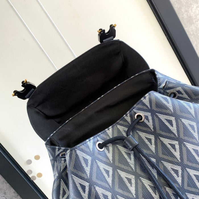 Dior Hit The Road Backpack Navy Blue CD Diamond Canvas