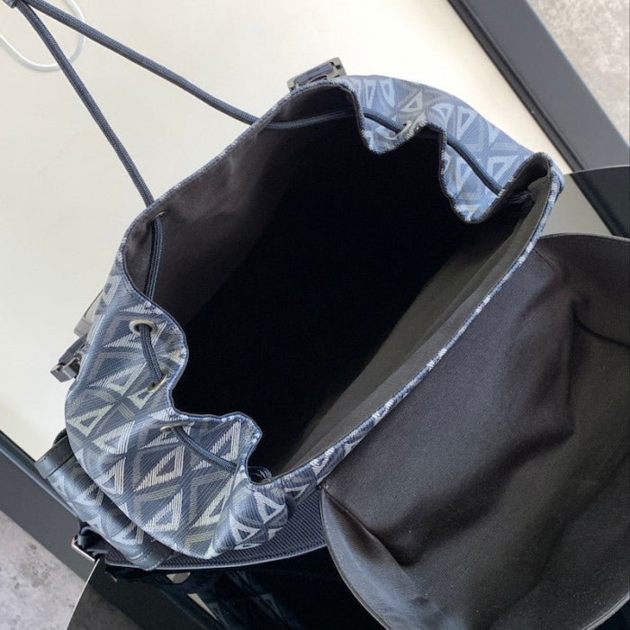 Dior Hit The Road Backpack Navy Blue CD Diamond Canvas