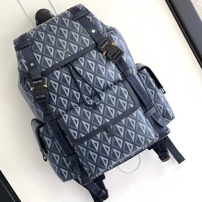 Dior Hit The Road Backpack Navy Blue CD Diamond Canvas