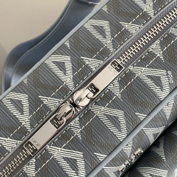 Dior Hit The Road Messenger Bag Gray CD Diamond Canvas