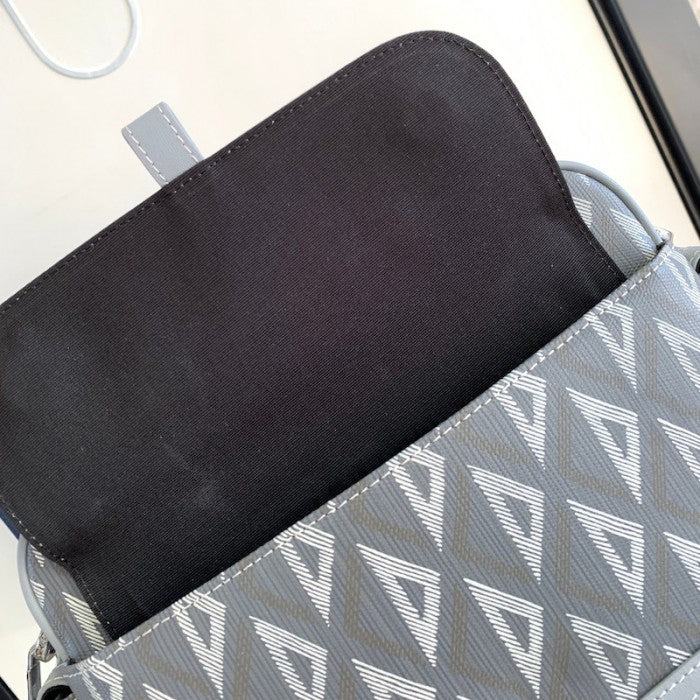 Dior Hit The Road Messenger Bag Gray CD Diamond Canvas