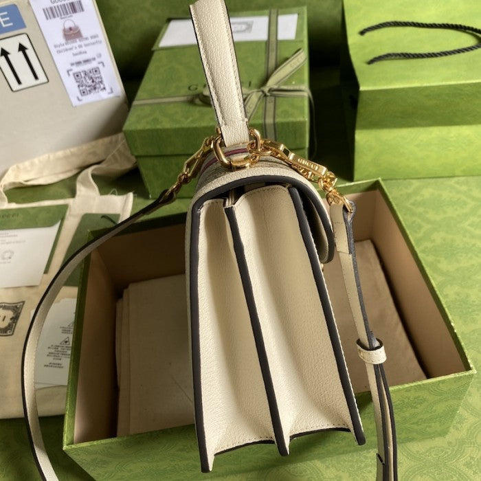 Gucci Ophidia small top handle bag with Web white ý651055