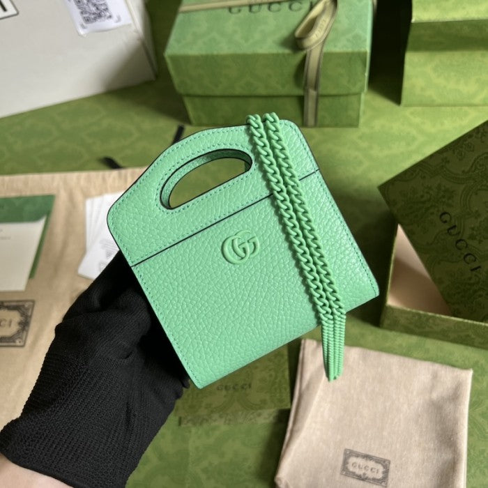 Gucci GG Marmont top handle card case wallet ý701074 Green