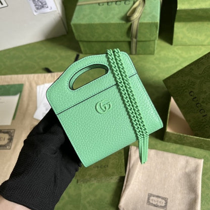 Gucci GG Marmont top handle card case wallet ý701074 Green