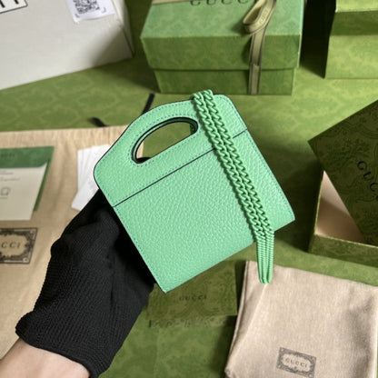 Gucci GG Marmont top handle card case wallet ý701074 Green