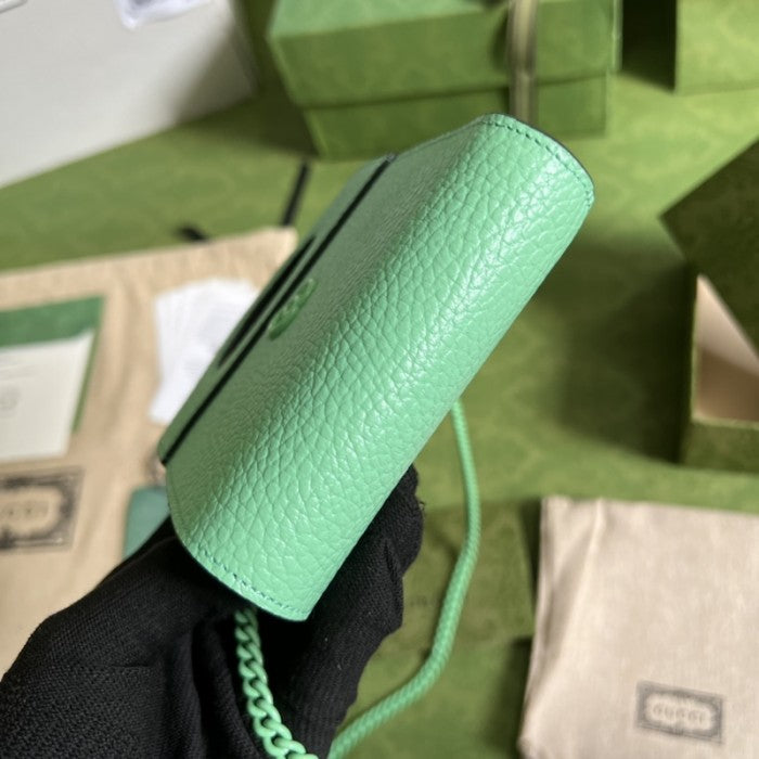 Gucci GG Marmont top handle card case wallet ý701074 Green