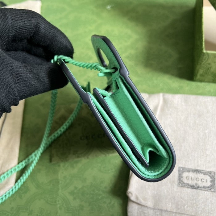 Gucci GG Marmont top handle card case wallet ý701074 Green