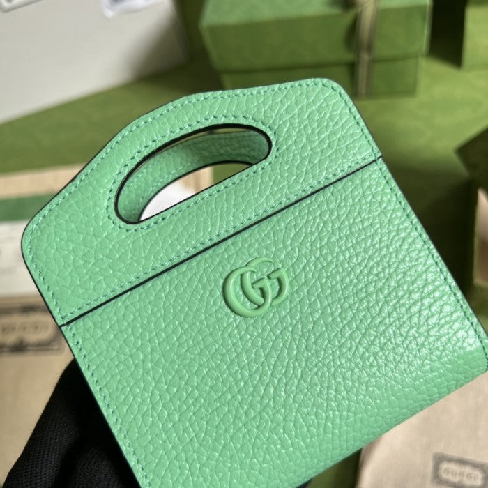 Gucci GG Marmont top handle card case wallet ý701074 Green