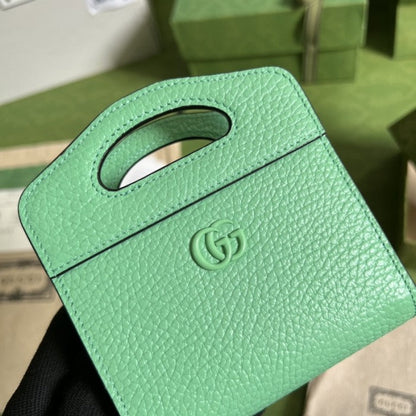 Gucci GG Marmont top handle card case wallet ý701074 Green