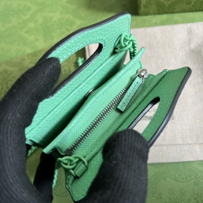 Gucci GG Marmont top handle card case wallet ý701074 Green