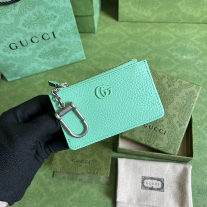 Gucci GG Marmont keychain card case ý701070 Green