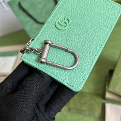 Gucci GG Marmont keychain card case ý701070 Green