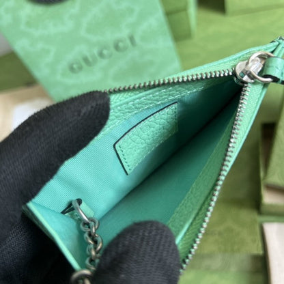 Gucci GG Marmont keychain card case ý701070 Green