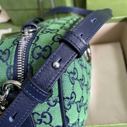 Gucci GG Marmont Multicolour small shoulder bag green 447632