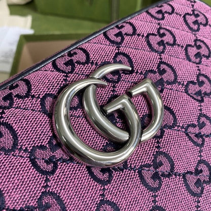 Gucci GG Marmont Multicolour small shoulder bag pink 447632
