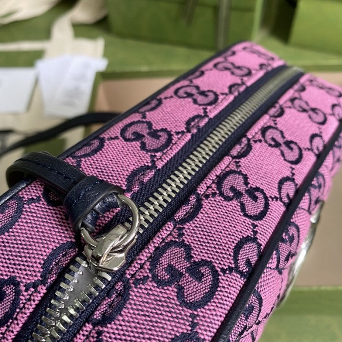 Gucci GG Marmont Multicolour small shoulder bag pink 447632