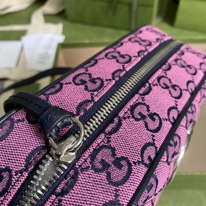 Gucci GG Marmont Multicolour small shoulder bag pink 447632