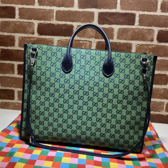 Gucci GG Multicolour large tote bag green 659980