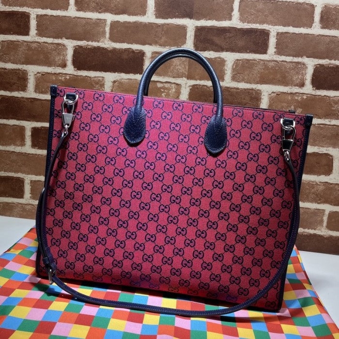 Gucci GG Multicolour large tote bag red 659980