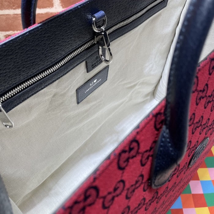 Gucci GG Multicolour large tote bag red 659980