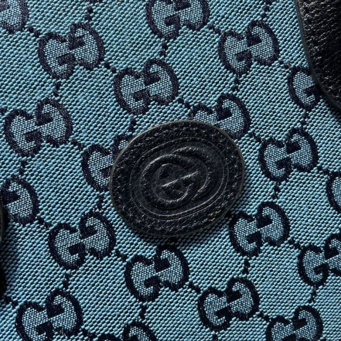 Gucci GG Multicolour small tote bag blue 659983