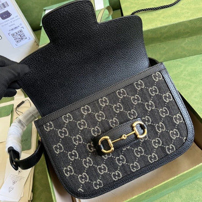 Gucci Horsebit 1955 shoulder bag ý602204 Black