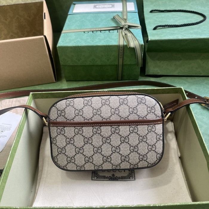 Gucci Horsebit 1955 Small Shoulder Bag Beige GG Supreme canvas ý760196