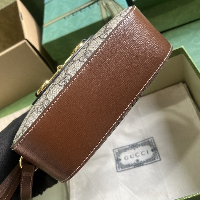 Gucci Horsebit 1955 Small Shoulder Bag Beige GG Supreme canvas ý760196
