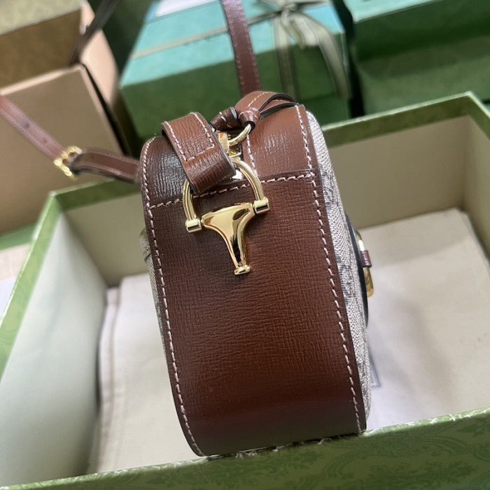 Gucci Horsebit 1955 Small Shoulder Bag Beige GG Supreme canvas ý760196