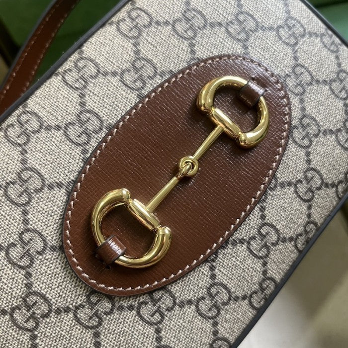 Gucci Horsebit 1955 Small Shoulder Bag Beige GG Supreme canvas ý760196