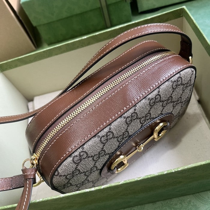 Gucci Horsebit 1955 Small Shoulder Bag Beige GG Supreme canvas ý760196