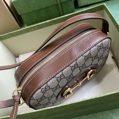 Gucci Horsebit 1955 Small Shoulder Bag Beige GG Supreme canvas ý760196