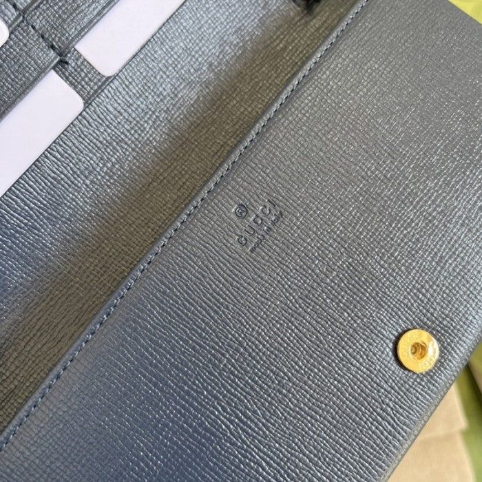 Gucci Horsebit 1955 wallet with chain ý621892 Navy