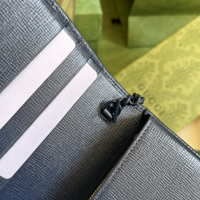 Gucci Horsebit 1955 wallet with chain ý621892 Navy
